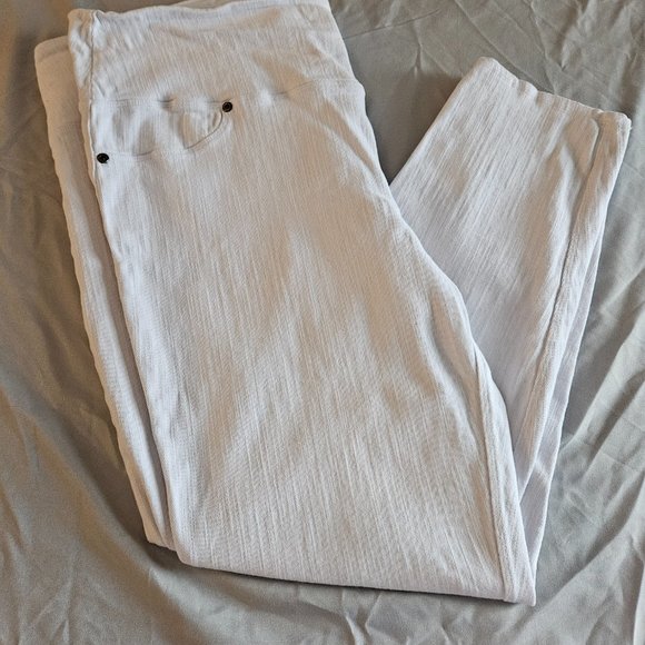 Ruby Ribbon White Pull On Stretch Denim with Tummy Control Panel.3X - Picture 3 of 6
